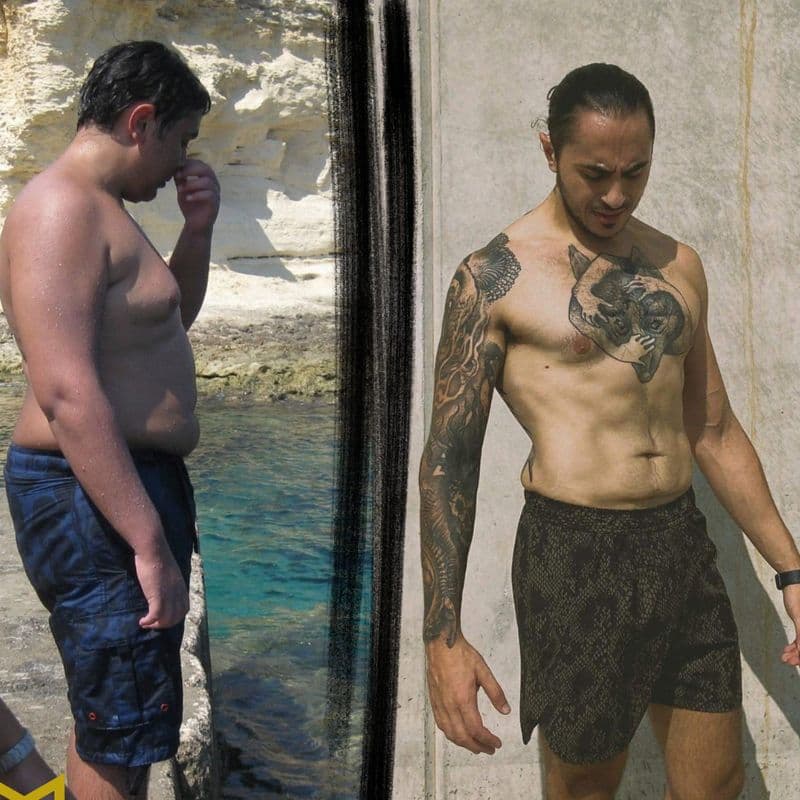 Mark's own before and after